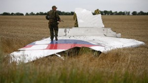 An armed pro-Russian separatist stands on part of the wreckage of the Malaysia Airlines Boeing 777 plane after it crashed near the settlement of Grabovo in the Donetsk region, July 17, 2014. The Malaysian airliner flight MH17 was brought down over eastern Ukraine on Thursday, killing all 295 people aboard and sharply raising stakes in a conflict between Kiev and pro-Moscow rebels in which Russia and the West back opposing sides.     REUTERS/Maxim Zmeyev (UKRAINE - Tags: TRANSPORT DISASTER POLITICS CIVIL UNREST TPX IMAGES OF THE DAY) - RTR3Z3JK