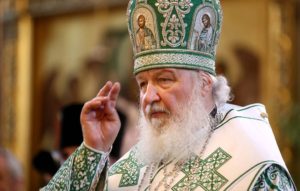 Orthodox service at Trinity Lavra of St Sergius in Moscow Region