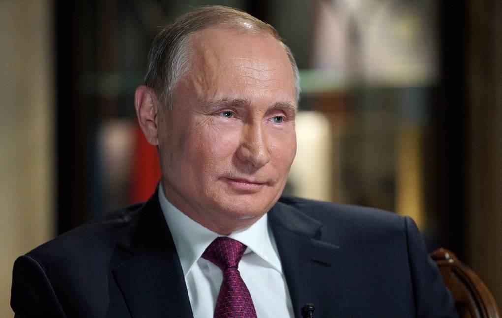 Russia's President Putin gives interview to NBC TV Network