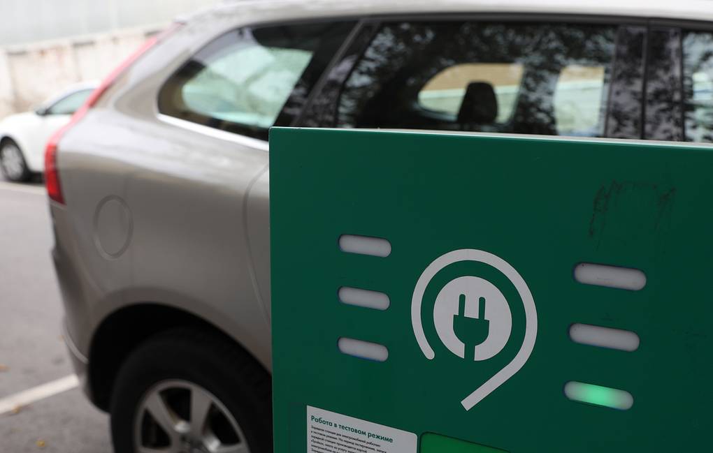 Charging points for electric vehicles in Moscow, Russia