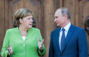 Russian President Putin meets with German Chancellor Merkel